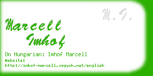 marcell imhof business card